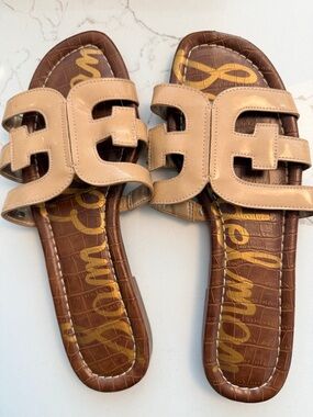 Sam Edelman Bay Slide Sandals - Almond 7.5 Great Condition